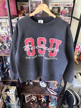 Vintage OSU Ohio State Buckeyes Sweatshirt Women’s L Gray USA Delta